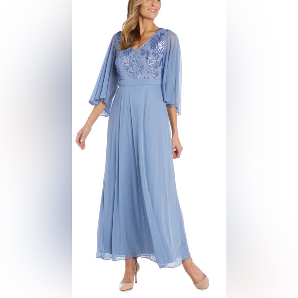 R&M Richards 99399 Long Formal Mother of the Bride Dress Sz 8 fits large